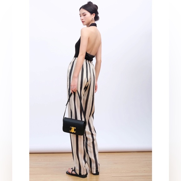 French Natural ramie luxury breathable comfortable striped pants summer - Picture 3 of 7